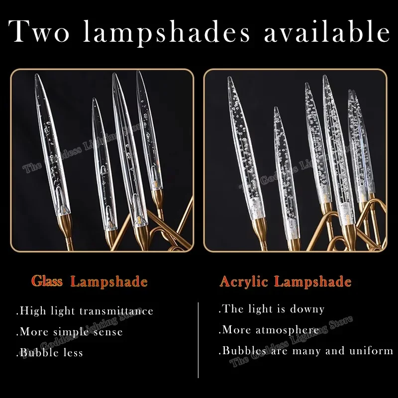 2024 стеклянные потолочные светодиодные люстры современные роскошные подвесные