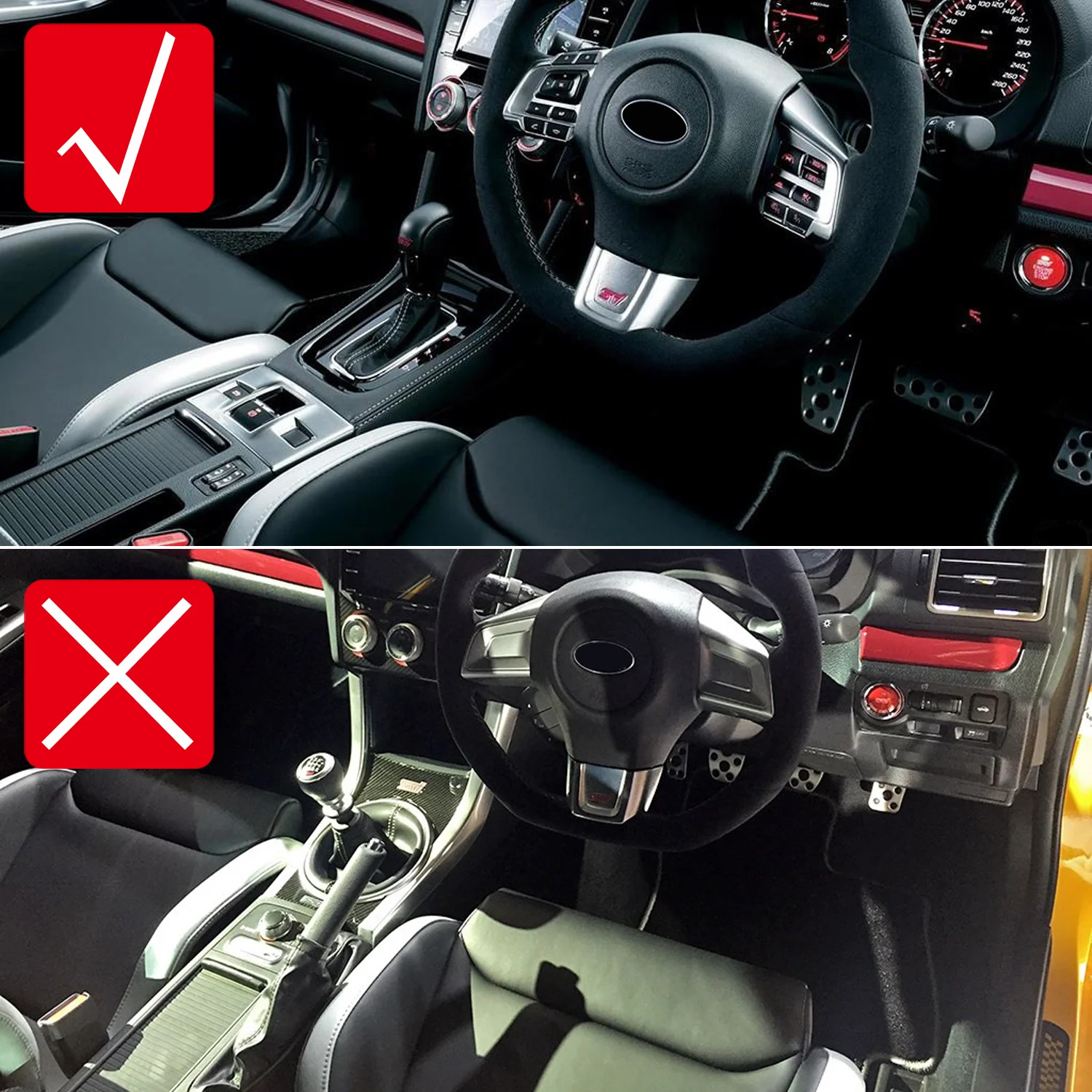 Фото Для Subaru WRX STi 2014-2021 настоящий карбоновый автоматический механизм переключения передач, панель, декоративная крышка, накладка, автомобильные аксессуары, 1 шт. №4