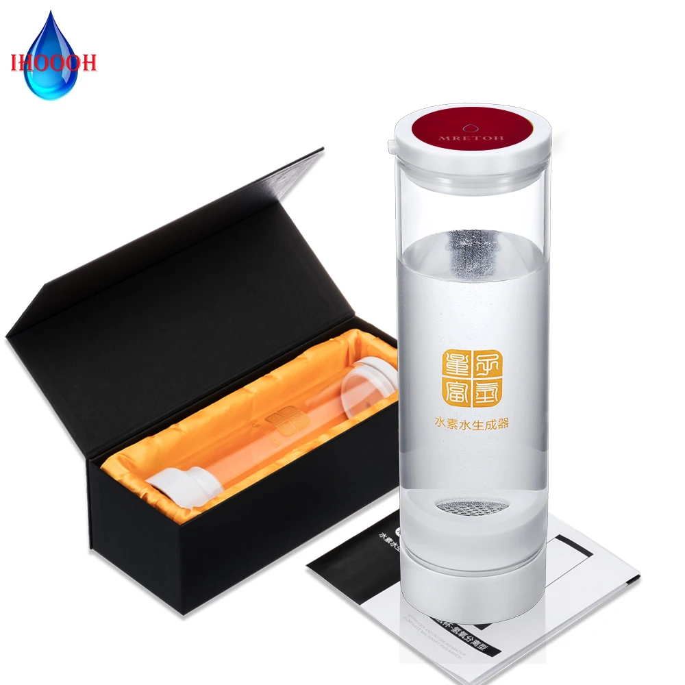 

Антивозрастной продукт IHOOOH, чашка для питья водорода, генератор H2, бутылка, японский Титан, SPE N117, PEM, Электролизный ионизатор