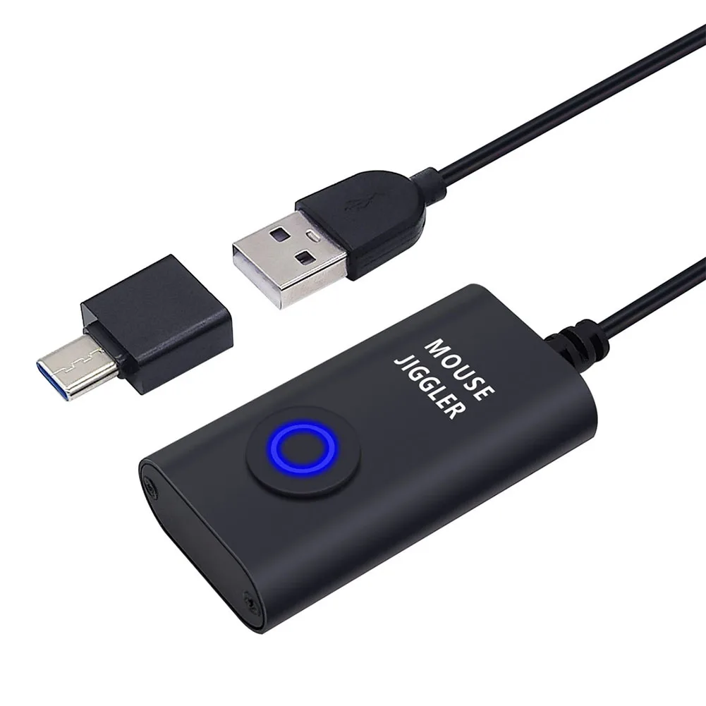 

2 in 1 Automatic Mouse Jiggler Mover USB Drive-free Undetectable Mouse Simulator with ON/OFF Switch for Computer Awakening