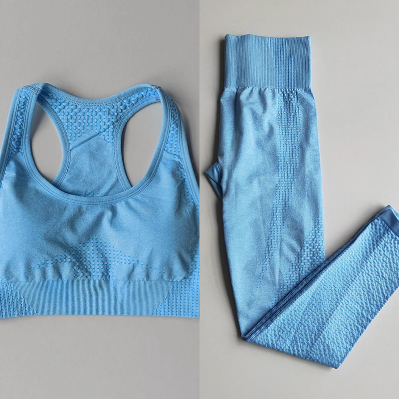 

Бесшовные комплекты для йоги Женская одежда для спортзала дышащий комплект для фитнеса комплект из 2 предметов спортивный бюстгальтер леггинсы для подтяжки ягодиц быстросохнущая одежда для тренировок