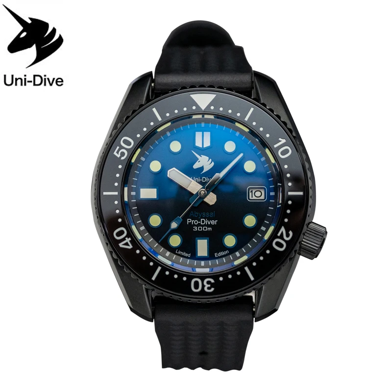 

Uni-Dive 44mm Men Dive Watch Monocoque Automatic Mechanical Sapphire Crystal AR Coating Cermica Bezel NH35 PT5000 C3 GBW9 MM300