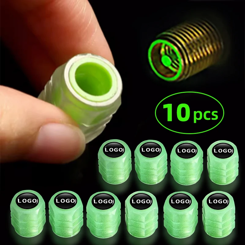 

10pcs Car Luminous Tire Valve Caps For Subaru Impreza Legacy WRX STI BRZ XV WRC Forester Crosstrek Outback Ascent Levorg Exiga