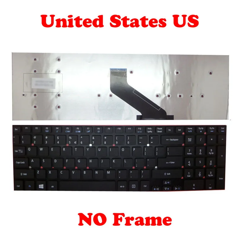 Клавиатура для ноутбука Acer Aspire, 5830, 5830G, 5830T, 5830TG, V3-531, швейцарский SW, английский язык, США, V121702AS4, V121702AK4