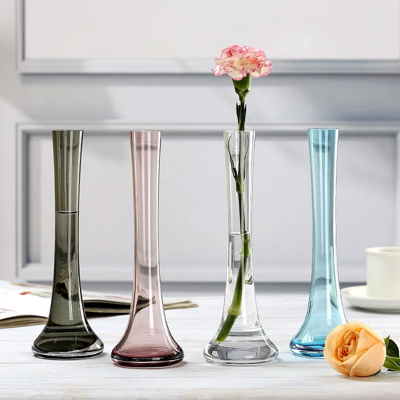 Modern Glass Vase Nordic Indoor Decor Artistic Flower Pot Home Decorative Planter Art Living Room Decoration Flower Arrangement