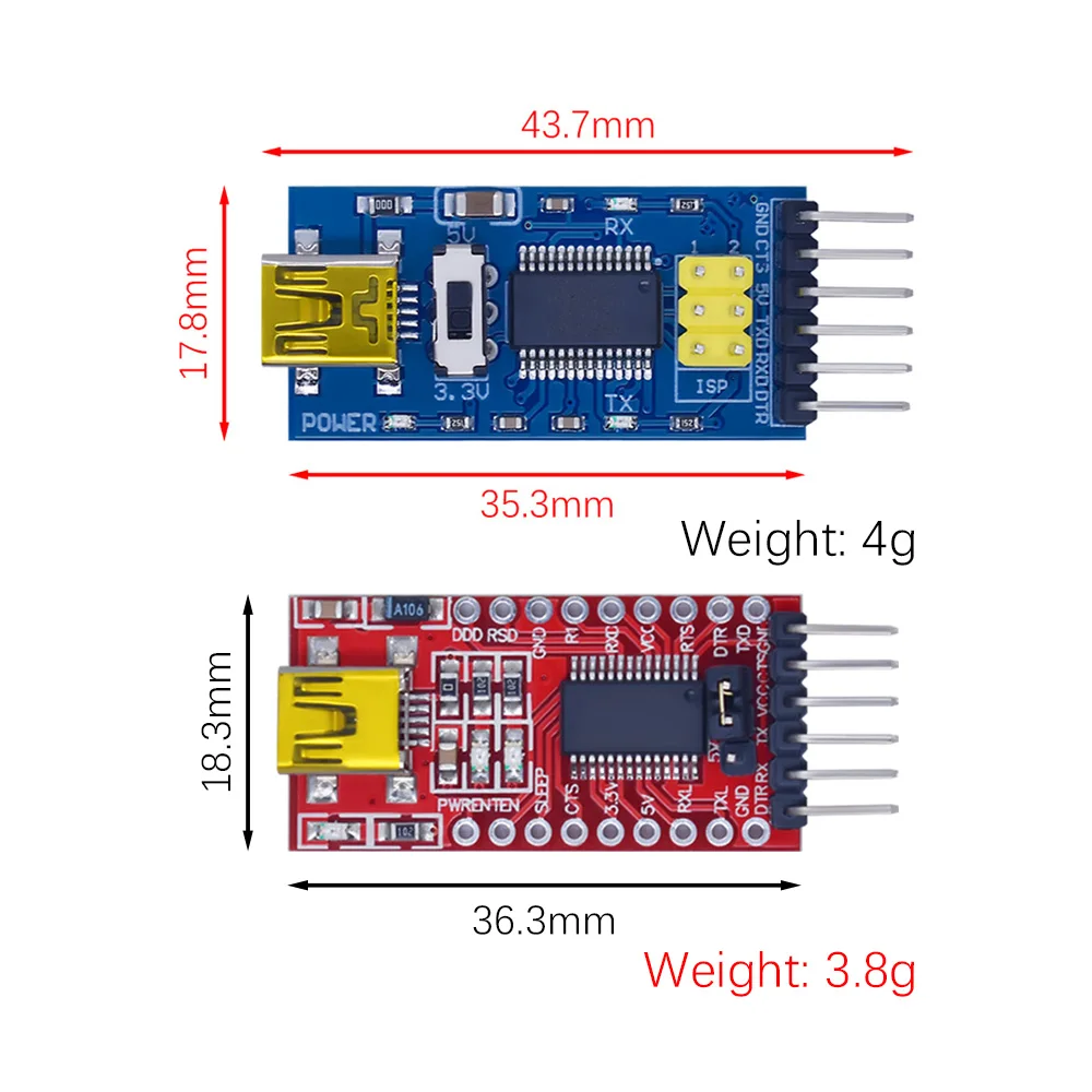 Модуль последовательного адаптера LIZAO FT232RL FTDI USB 3 В 5 в TTL для мини-порта Arduino FT232.