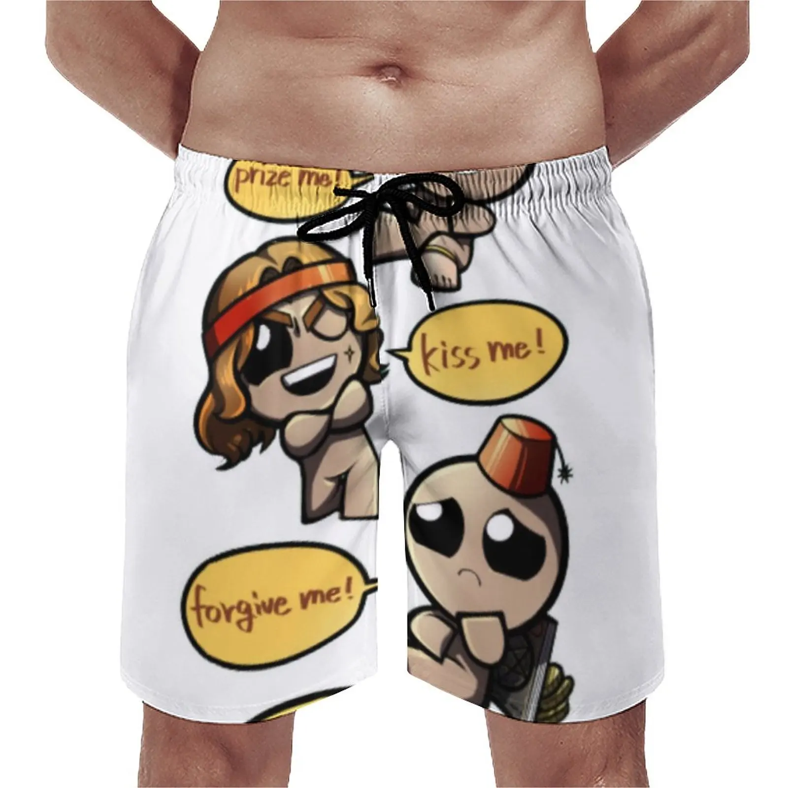 Afterbirth Wolf Comic Death Man Running Surf Beach Shorts