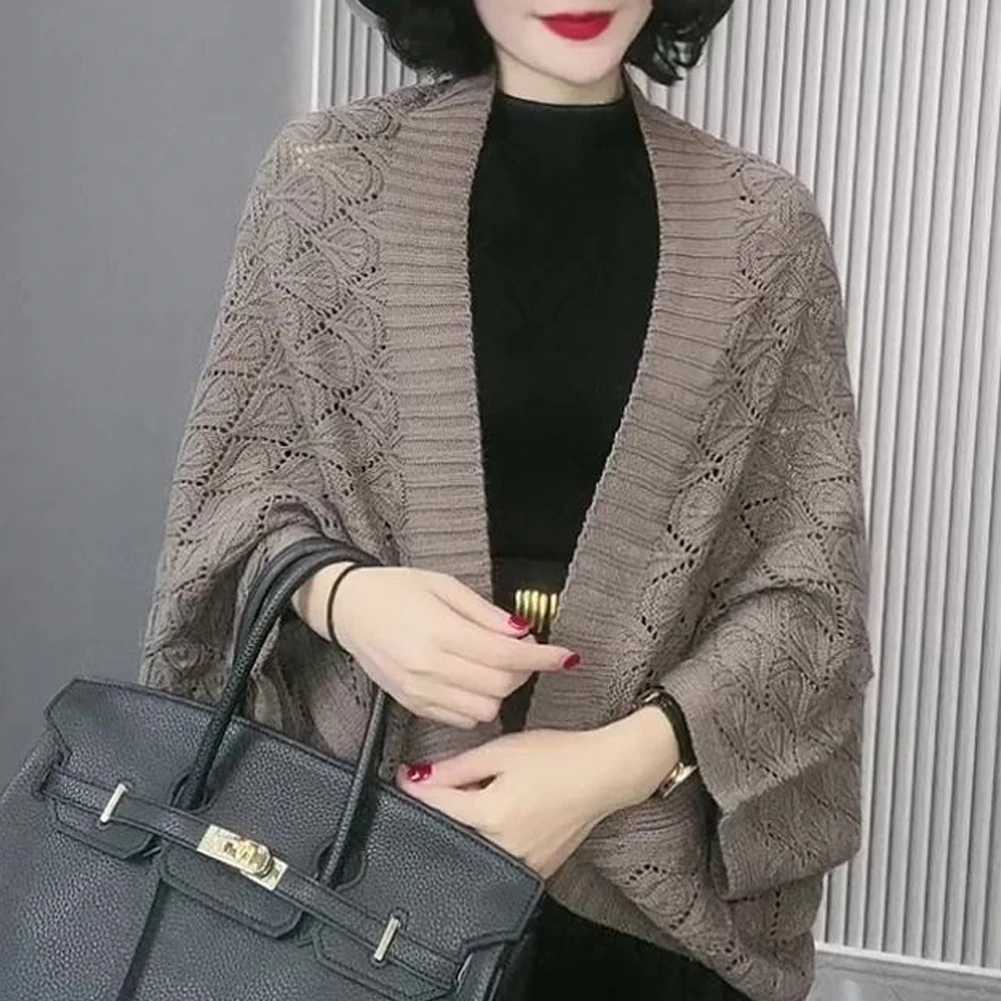 

Stylish Women's Knitted Shawl Comfortable All-match Cardigan For Outdoor Travel