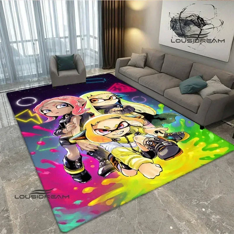 3D мультяшный игровой ковер с принтом Splatoon кухонные коврики нескользящий уличные