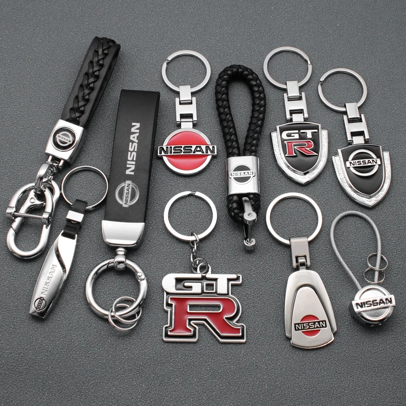 

Car Metal Emblem Styling Keychain Chain Accessories For Nissan Qashqai J10 J11 J31 Juke Nismo Tiida Note Trail t30 t31 t32 Micra