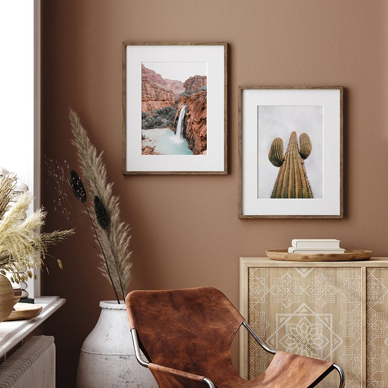 Аризона пустыня большой кактус пейзаж фотография печатная стена искусство