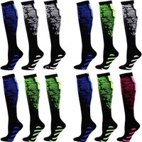 mens and womens sports compression socks running bicycle medium stockings professional riding socks doctor female knee socks