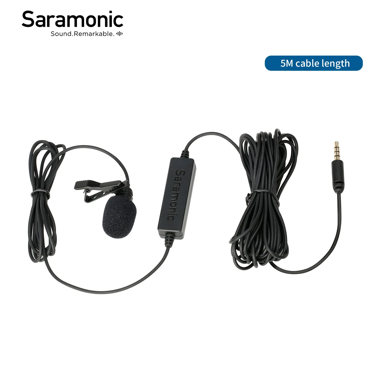 

Saramonic 20ft LavMicro-S Stereo Lavalier Microphone for iPhone 8 8x iPad Sony DV Camcorder Canon Nikon DSLR Camera Recorders