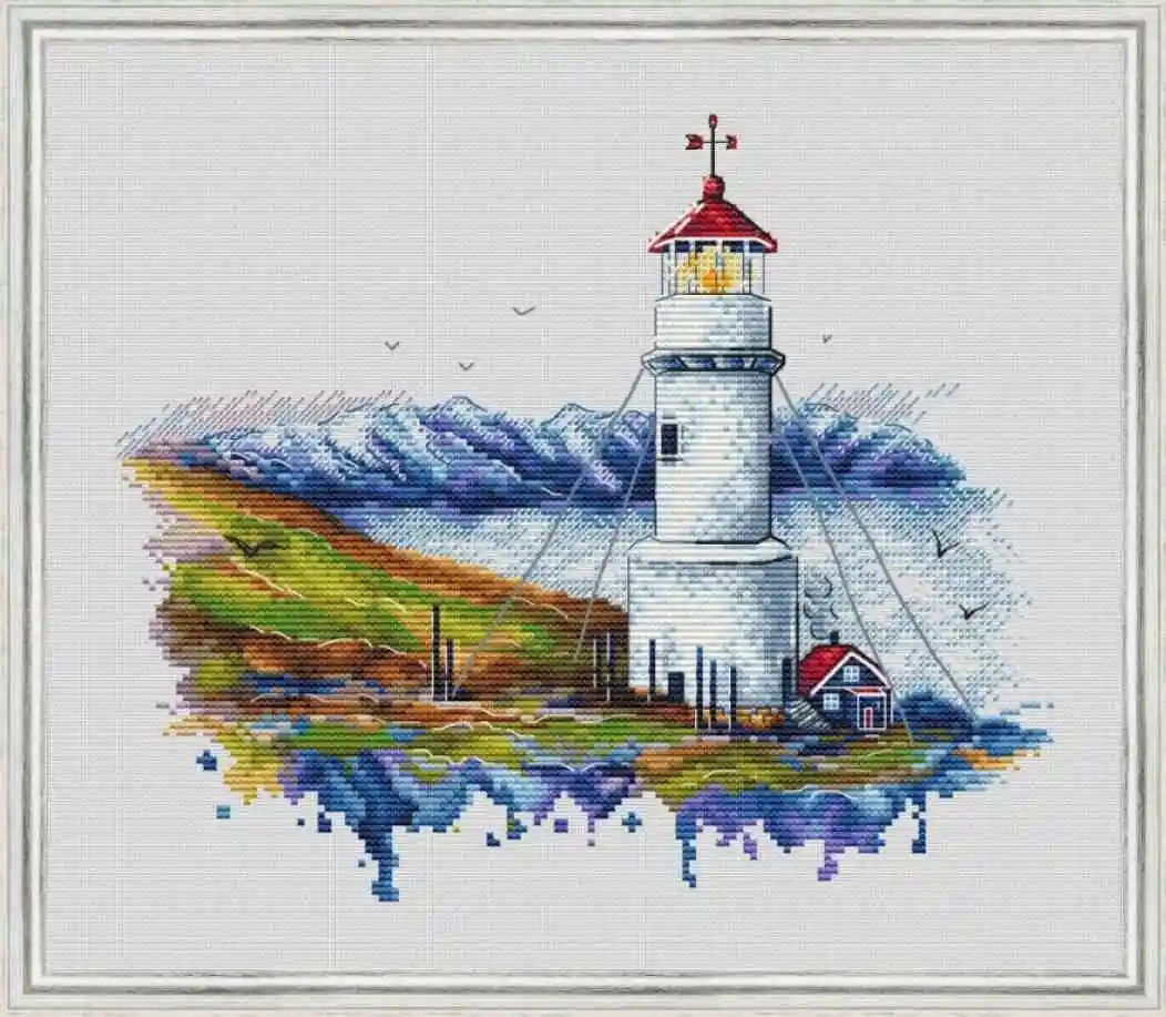 

seaside lighthouse scenery 36-31 Cross Stitch Kit Packages Counted Cross-Stitching Kits New Pattern Cross stich unPainting Set