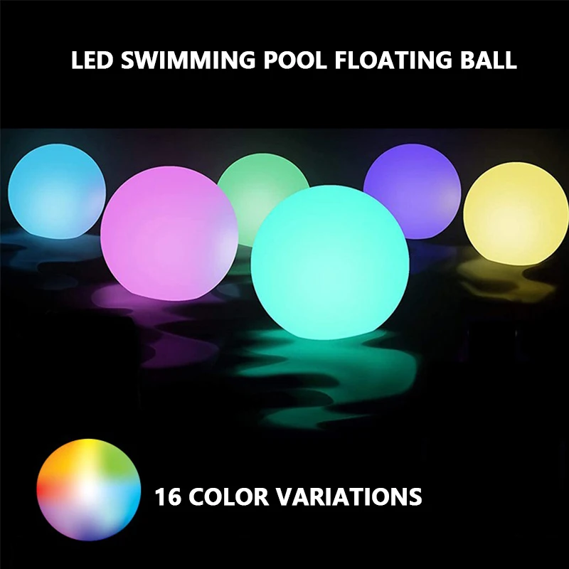 Waterproof LED Garden Ball Light Outdoor Lawn Lamps Rechargeable Christmas Party RGB Landscape Swimming Pool Floating Lights