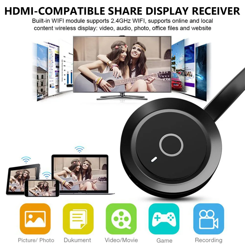 

G17 TV Stick 2.4 5G WiFi Display Receiver 4K HD Video Adapter Anycast DLNA Miracast Dongle Airplay Mirror Screen HDMI-compatible