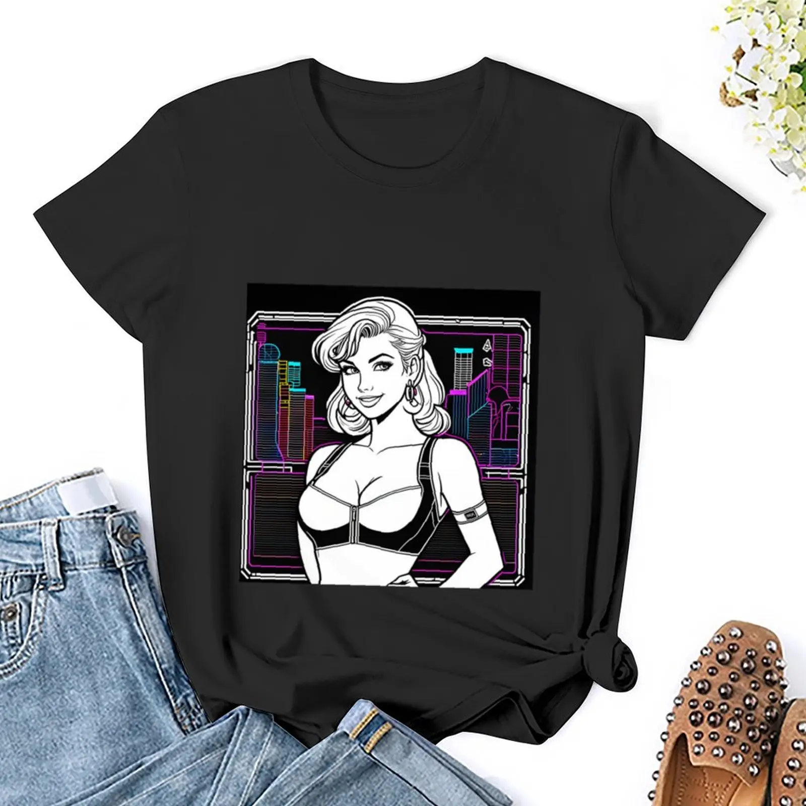 Сетчатая городская футболка Vixen Roxie с сердечками милые топы эстетичная одежда