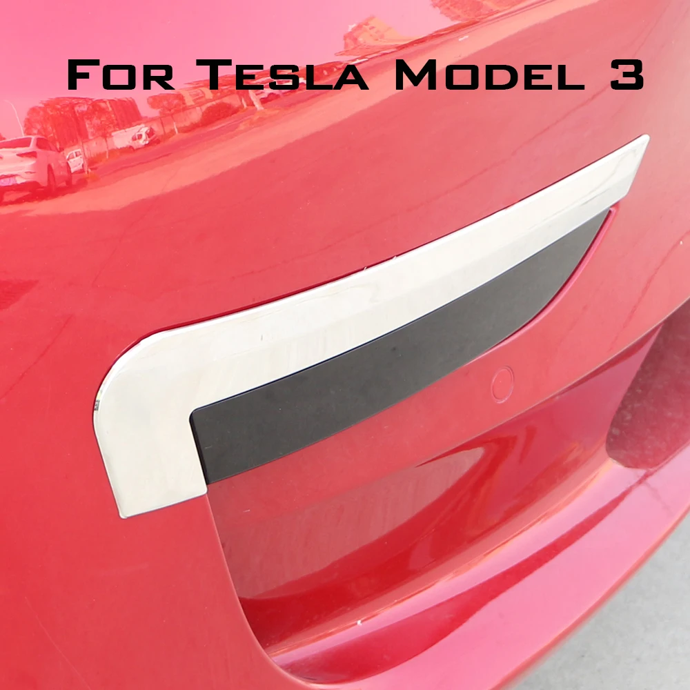 Фото 2 шт., декоративные наклейки для передсветильник противотуманных фар Tesla Model 3 2016 - 2022 №4