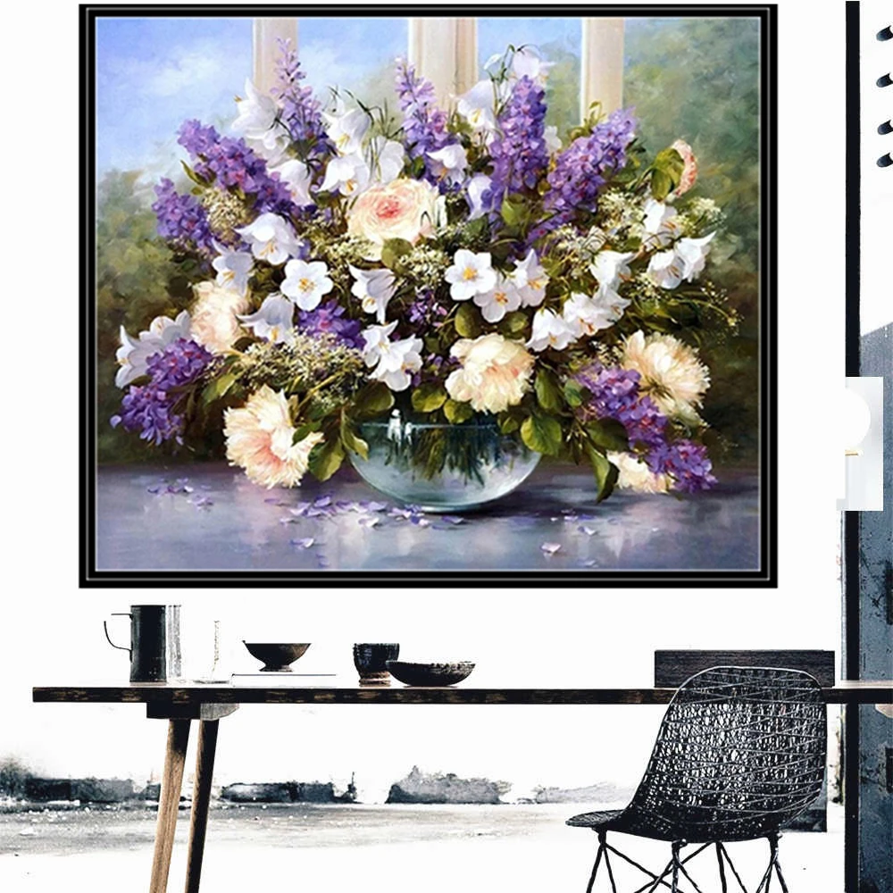 

DIY 5D Diamond Painting Flowers Lovely Kit Full Drill Square Round Embroidery Mosaic Art Picture Of Rhinestones Home Decor Gifts