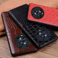 hot luxury genuine cow crocodil leather magnetic cover mobile phone book case for honor magic 4 magic4 pro phone cases funda