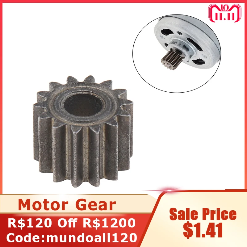 

Motor Gears 14 Teeth 8.2mm Diameter Replaceable Motor Gear for RS550 10.8V / 12V / 14.4V / 16.8V / 18V / 21V DC Motors