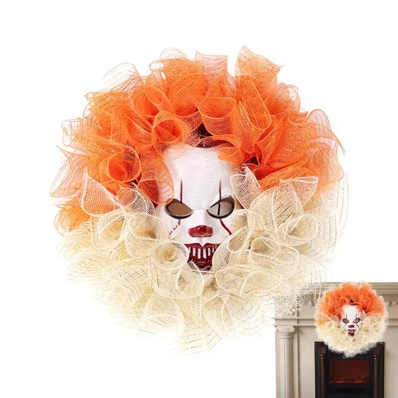 

Дверной венок на Хэллоуин, украшение для дома с привидениями, искусственный венок, украшение для дома, для входной двери внутри и снаружи