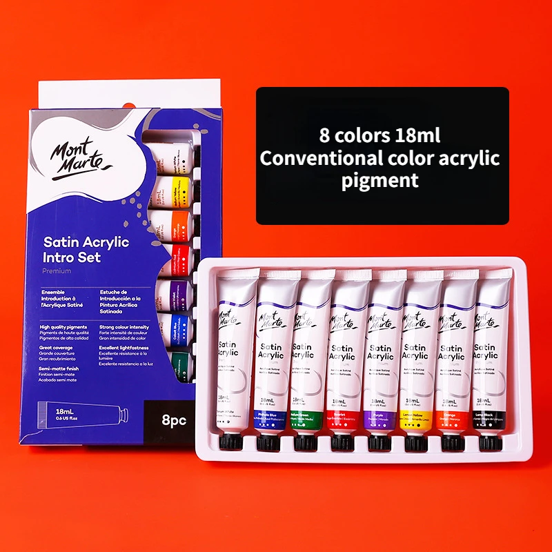 

8 Color 18ml Metallic/Fluorescent Acrylic Pigment Set Beginner's Hand Painting Art Student Painting Supplies