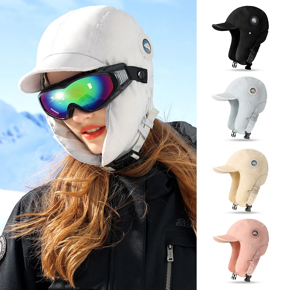 

Ear Protection Warmth Caps Windproof Pilot Caps Water Repellent Easy Removal Accessories for Cycling Climbing Skiing