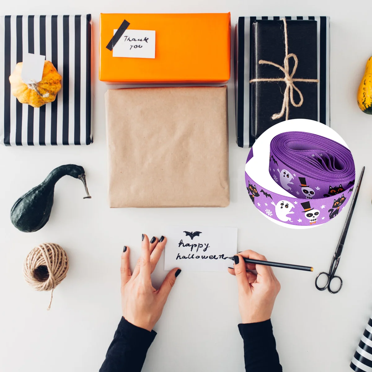 

Лента, венок на Хэллоуин, ленты, украшение для подарка, ткань для упаковки призраков, подарки на день благодарения, товары, сетчатая ткань, уп...