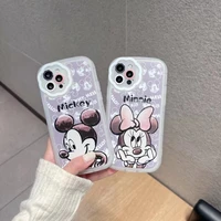 bandai disney mickey and minnie mouse phone case for iphone 11 12 13 pro max x xs xr shockproof soft hard cover 2022