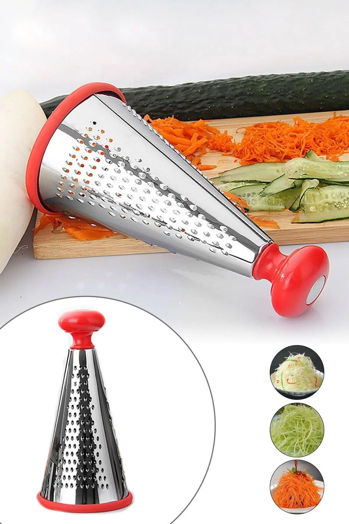 

Holding Handle Silicone Multi Functional Funnel Grater