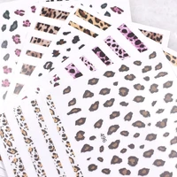 art style leopard print nail sticker nail art decorations personality butterfly snake print luxury nail art stickers nail decals