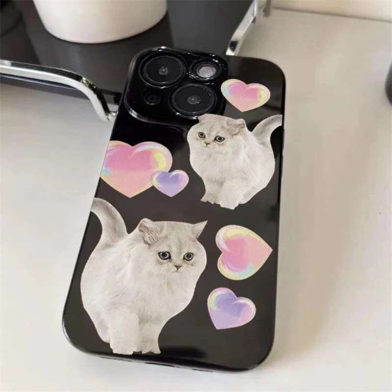 

DMAWMJ Cute cat dog flowers phone case for iphone 14 pro max 13 mini 11 12 silicone cover for iphone x xr xs max 7 8 plus se2020