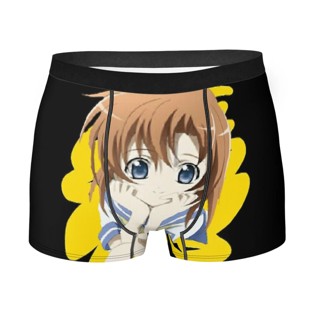 

Higurashi When They Cry Higurashi no Naku Koro ni Anime Men Boxer Briefs Breathable Funny Underpants Top Quality Print Shorts