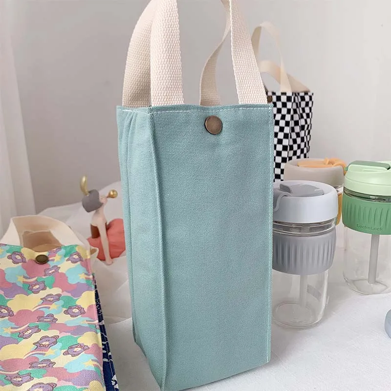 Cup Bag Cute Tumbler Canvas Bag Water Bottle Storage Bagsmilk Tea Bags Portable Mug Holder Sleeve Aquaflask Cover