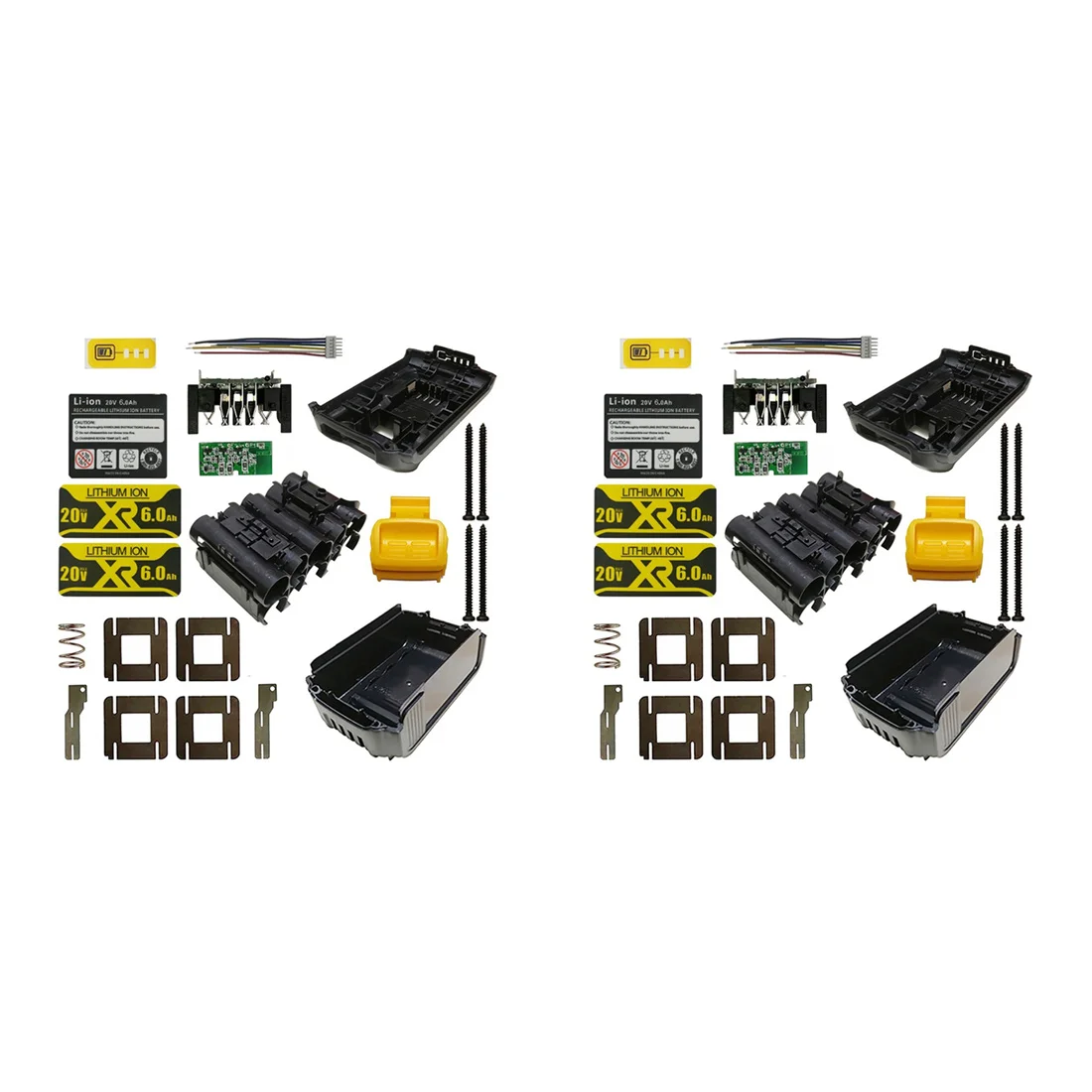

2Set DCB200 Li-Ion Battery Plastic Box Case PCB Charging Protection Circuit Board for Dewa 18V 20V 6Ah Tool Housing