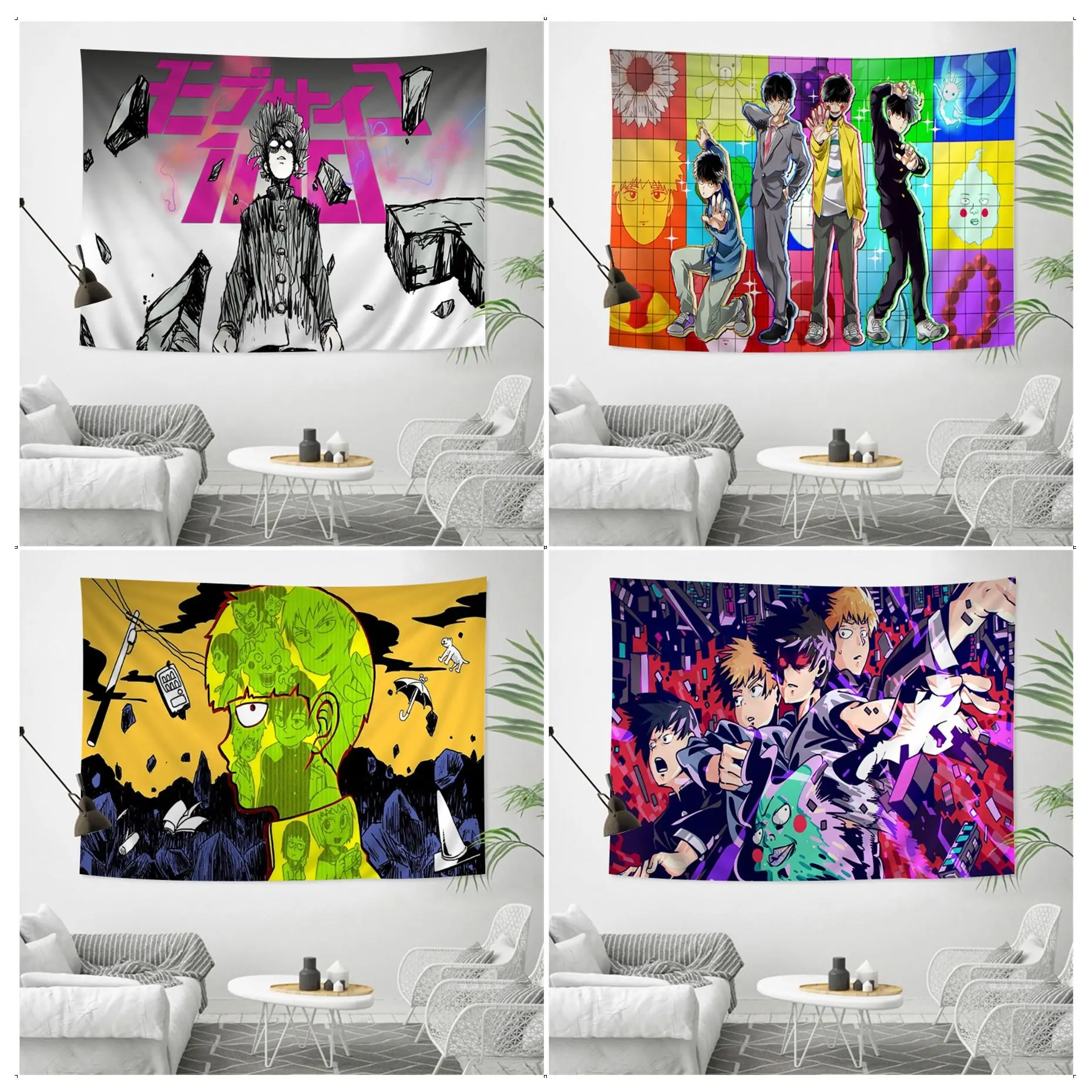 Настенный Гобелен из аниме Mob психоделия 100 для гостиной дома и общежития Decor