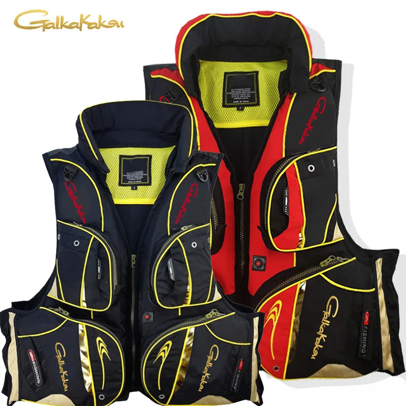 

2022 Reflective Fishing Life Jacket Vest Large Size Multi Pocket High Buoyancy Fishing Vest Outdoor Life Vest Customized LOGO