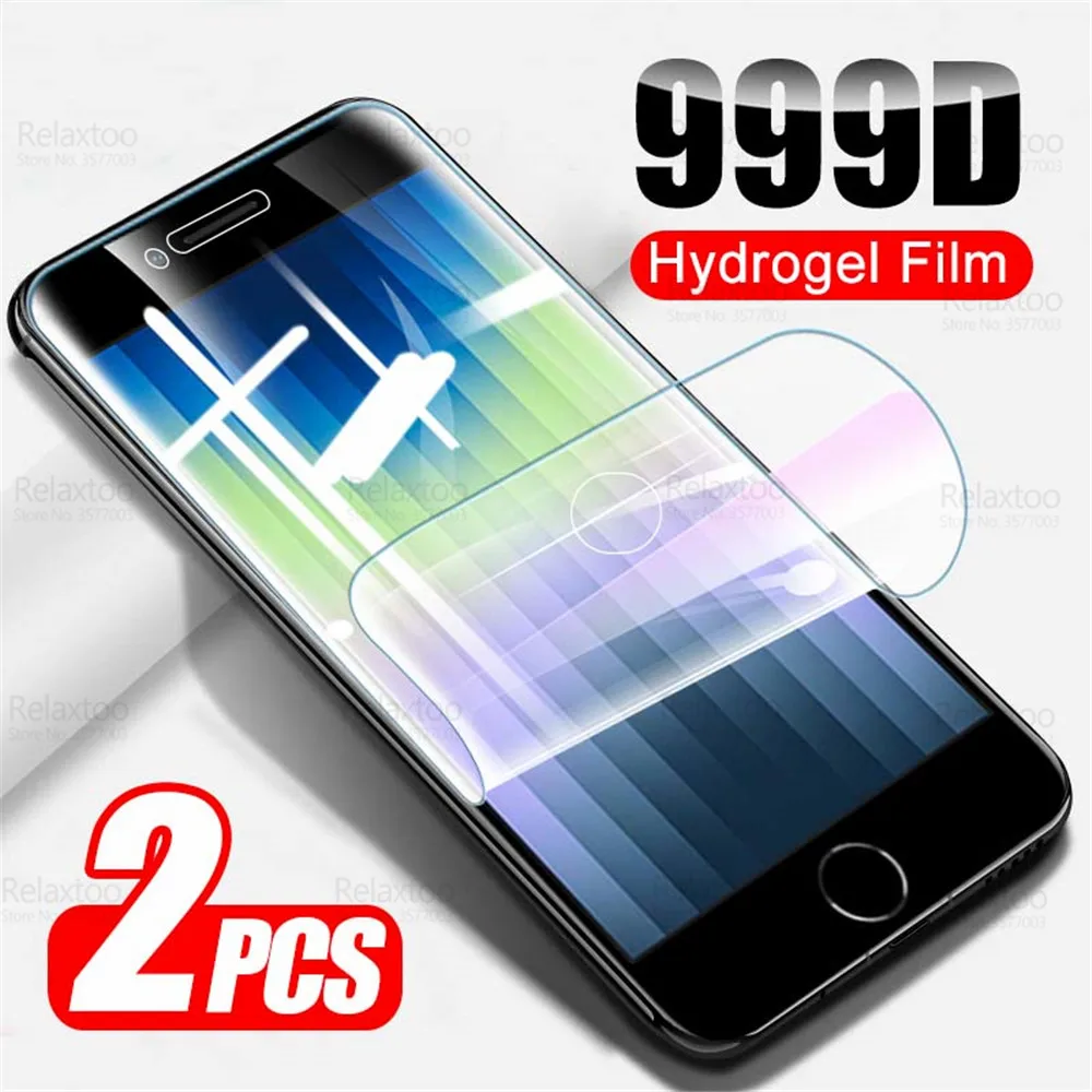 

Изогнутая Гидрогелевая пленка 999D для Iphone SE 2022, 2 шт., защита экрана, APhone Aifon I Phone SE 3 3rd SE3 SE2022, мягкие пленки, не стекло