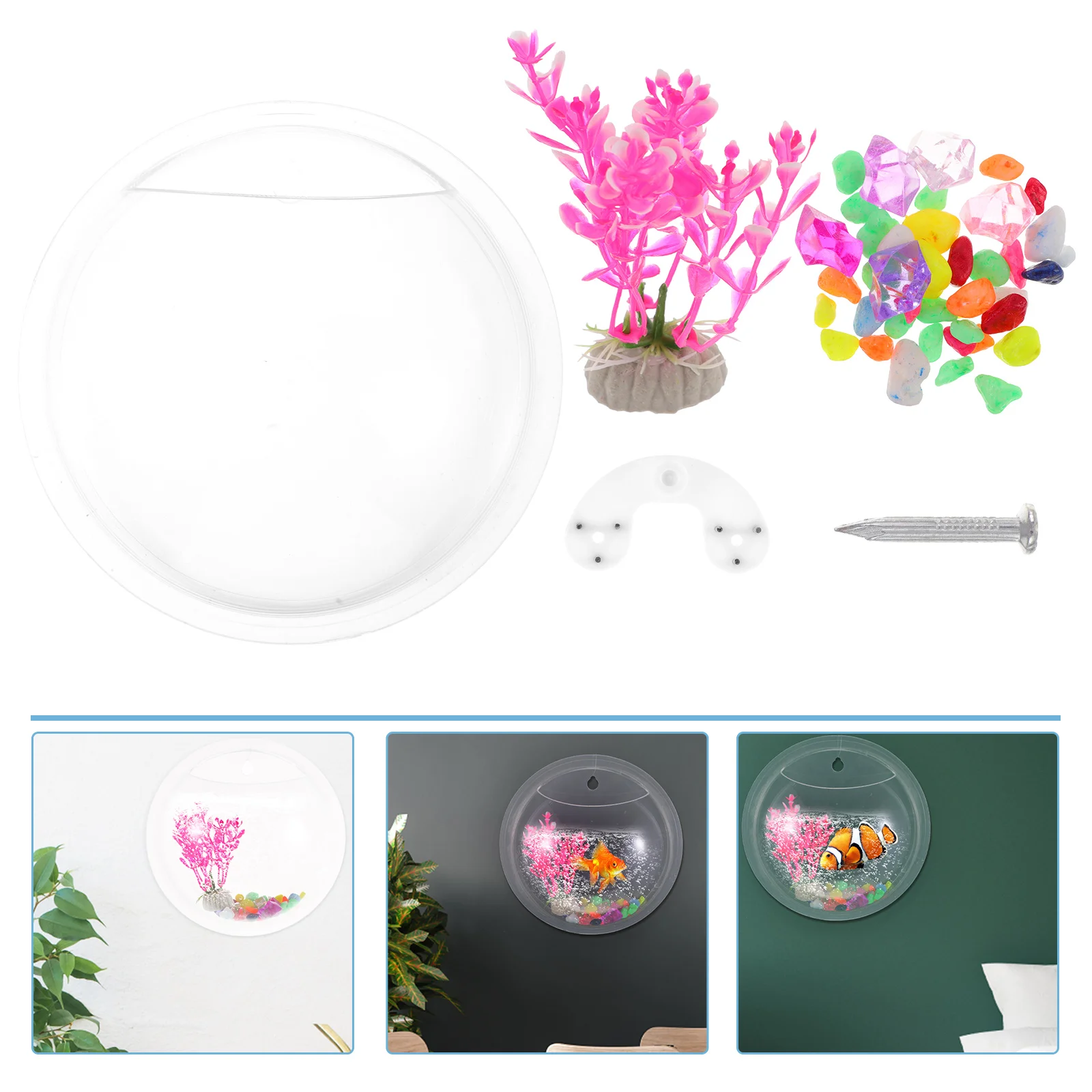 Аквариумные аквариумы подвесные цветочные горшки принадлежности для рыб