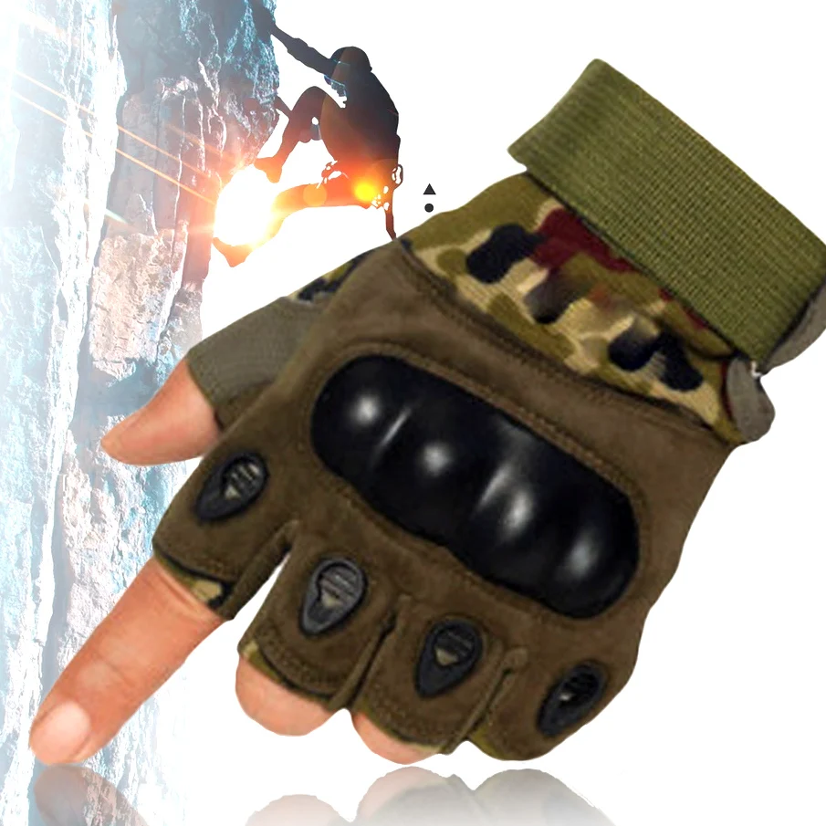 

Перчатки мужские без пальцев, военные тактические перчатки для активного отдыха, альпинизма, стрельбы, охоты, мотоцикла, езды на велосипеде