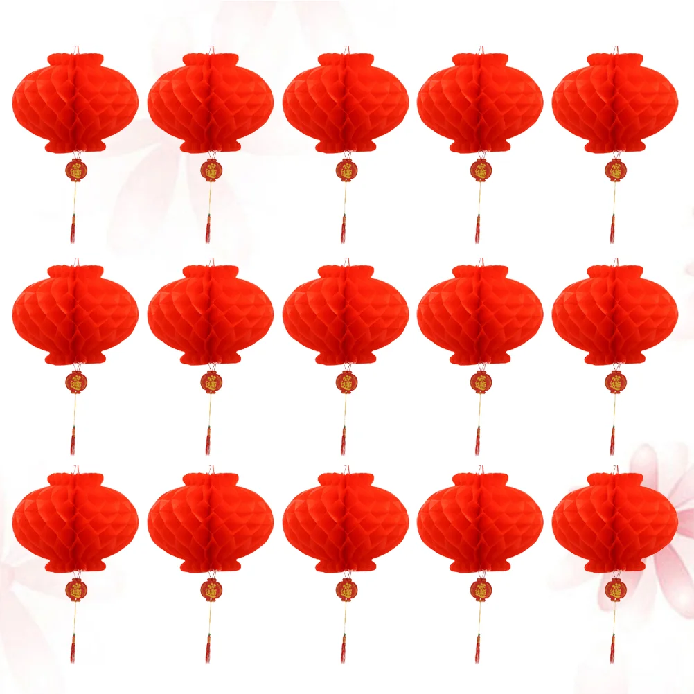 

Lanterns Paper Chinese Rednew Year Decoration Honeycomb Festival Decorations Wedding