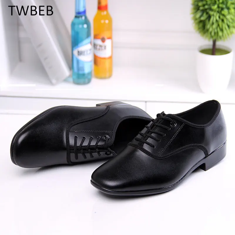 

Sell Well Men Standard Dance Shoe Ballroom Shoe Professional Genuine Leather Latin Dance Shoes Practice Competition