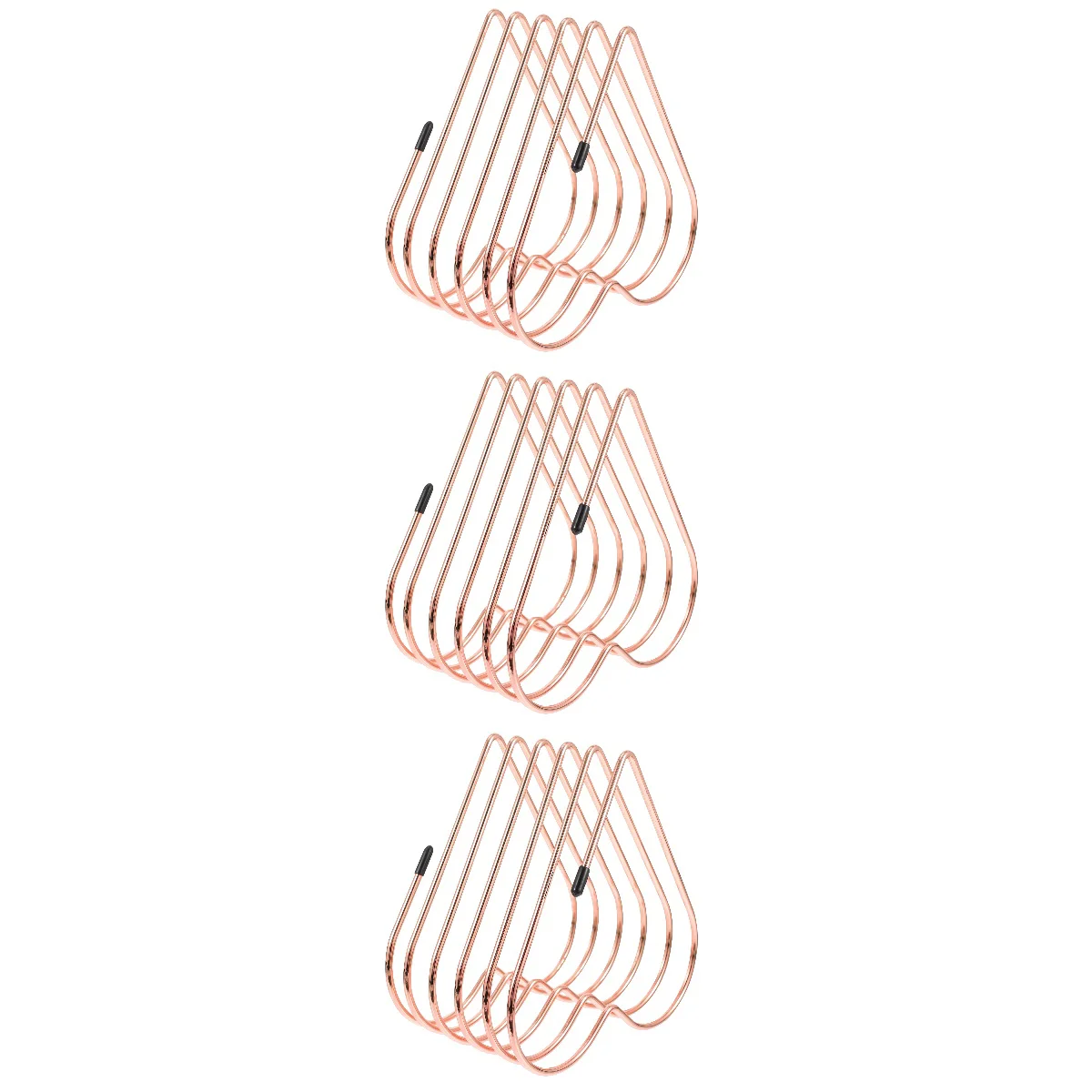

3pcs Decorative Office Book Holder Heart Shaped Stylish Desktop Book Stand for Home
