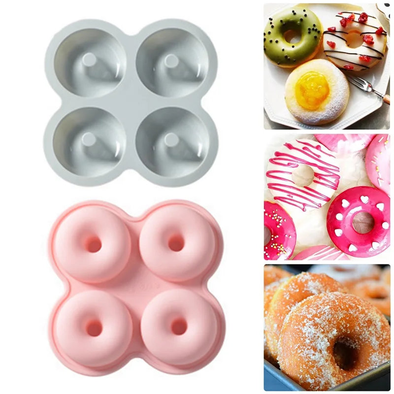 4-полостная форма в виде пончика термостойкая антипригарная фотобумага поднос