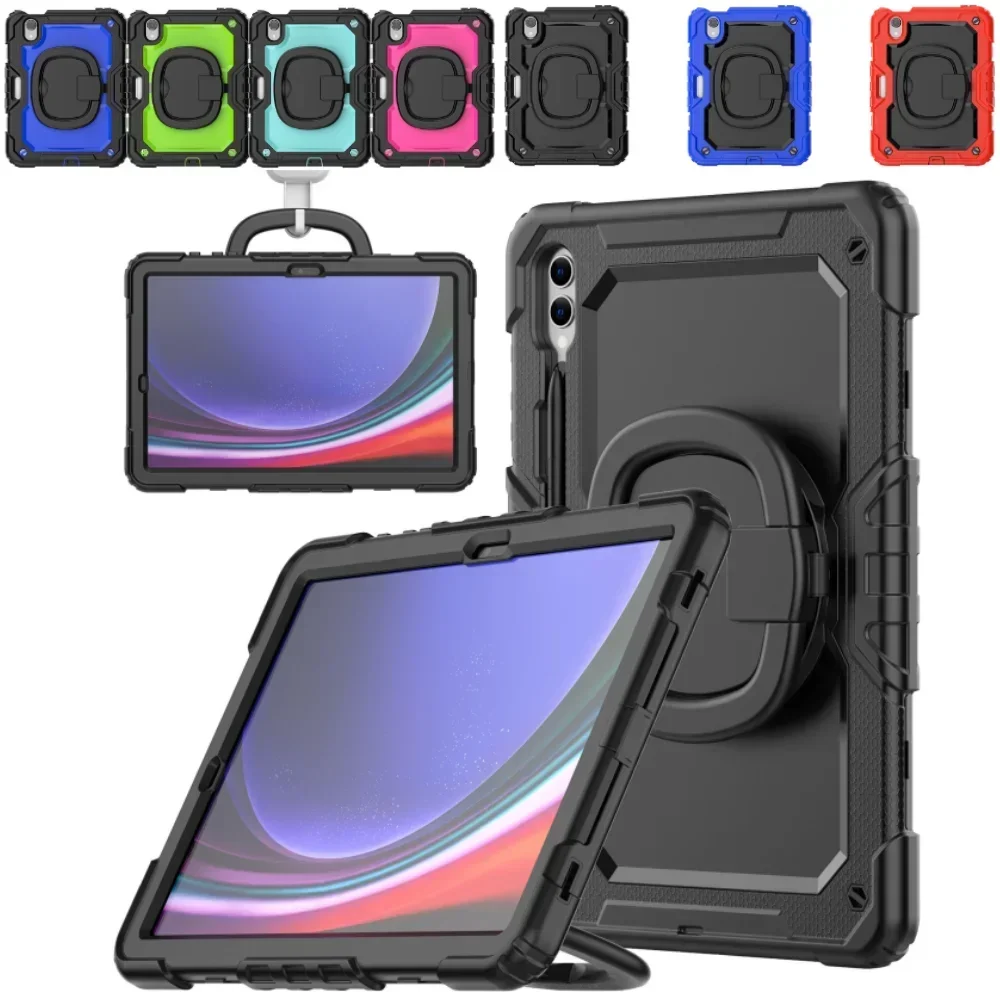 Сверхмощный защитный чехол для Samsung Galaxy Tab S10+ X820 S9FE+ X610 S9+ X810 12 4 с 360° ° Вращающийся