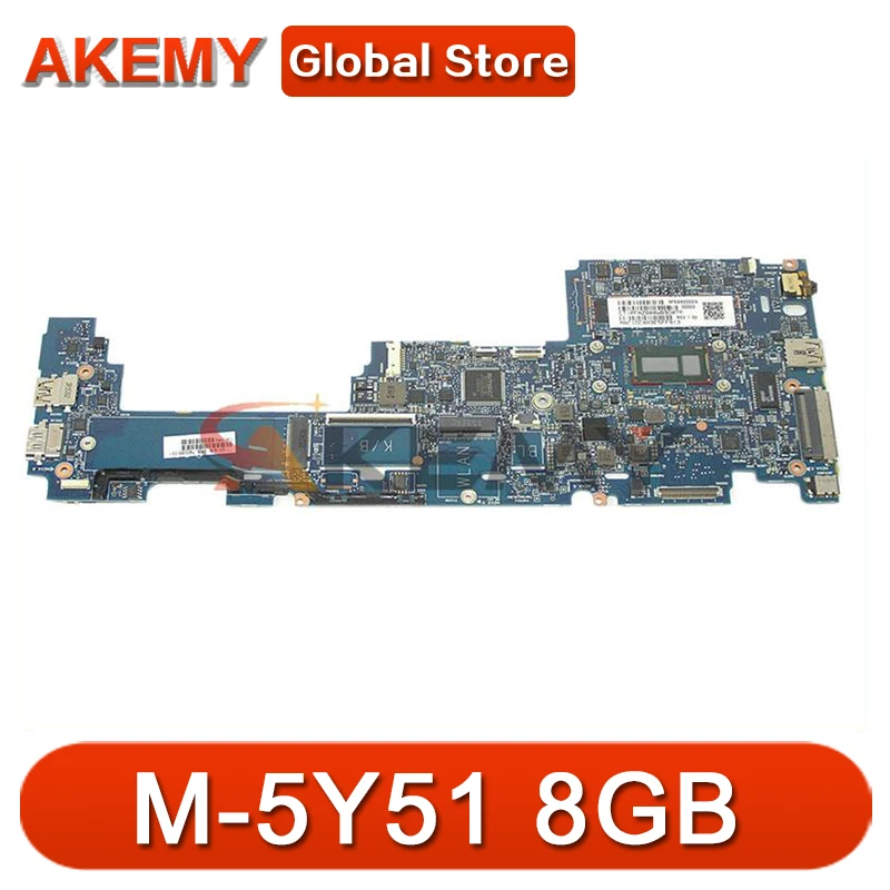 

790064-601 790064-001 6050A2646201-MB-A03 w M-5Y51 CPU 8GB RAM for HP EliteBook Folio 1020 G1 G2 NoteBook PC Laptop Motherboard