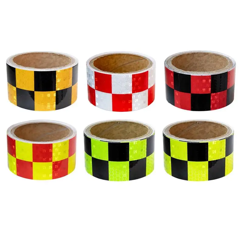 

Светоотражающая фотобумага, 1 рулон, для автомобильного стайлинга, безопасная фотопленка для стайлинга автомобиля, самоклеящаяся светоотражающая клетчатая лента