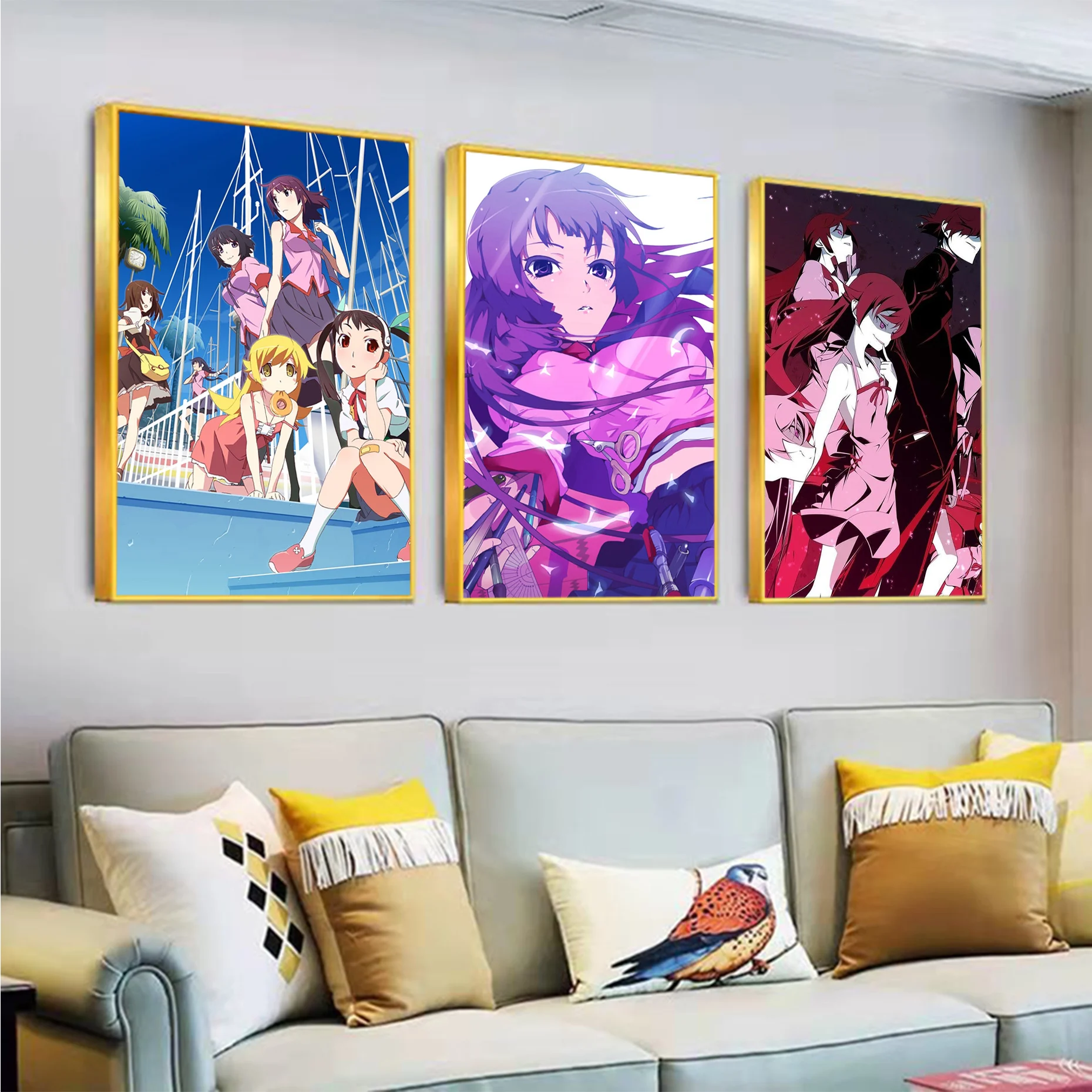 

Bakemonogatari Anime Poster Classic Anime Poster Waterproof Paper Sticker Coffee House Bar Room Wall Decor