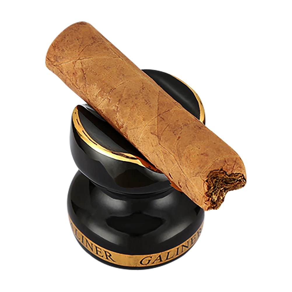 

GALINER Cigar Accessories Ceramic Cigar Holder Non-Slip Base & Print Pattern Design Smoking Tool Cigar Stand Support